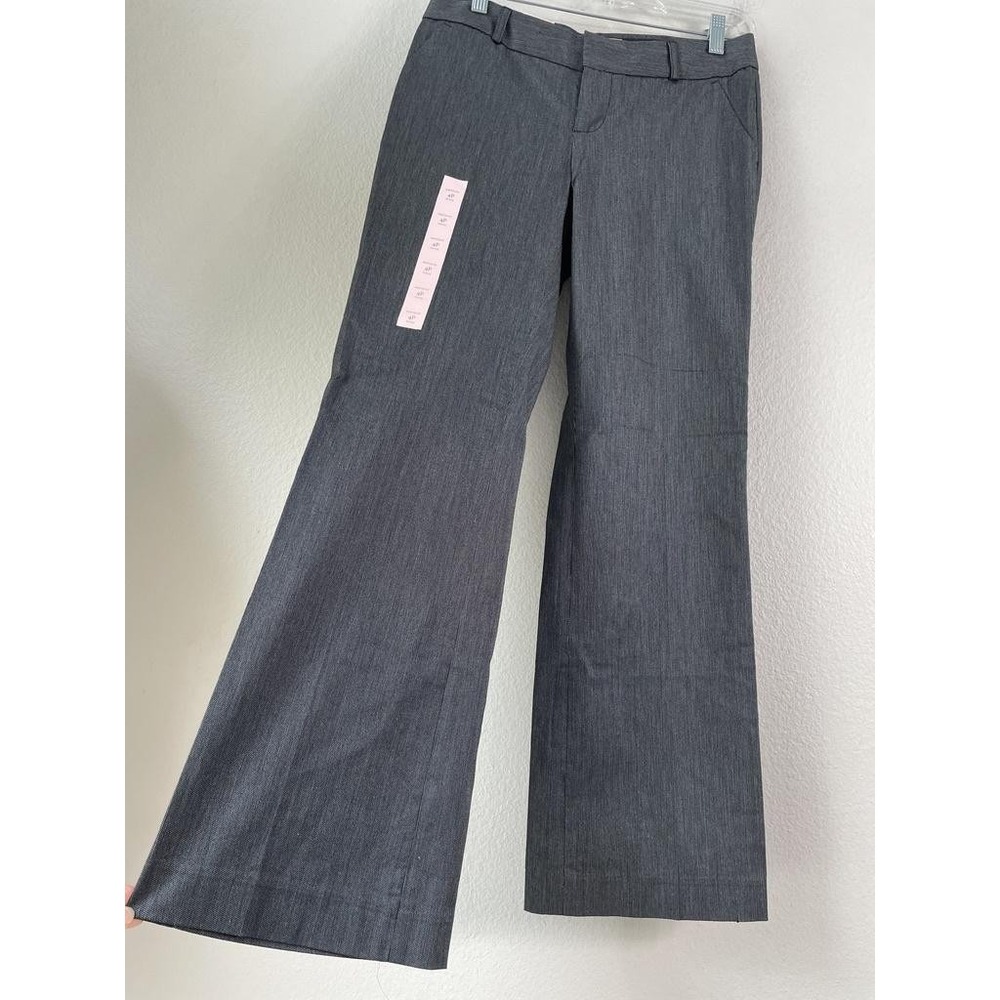 Banana Republic Martin Fit Pants Womens 4P Gray Straight Leg Dress Trousers Work
